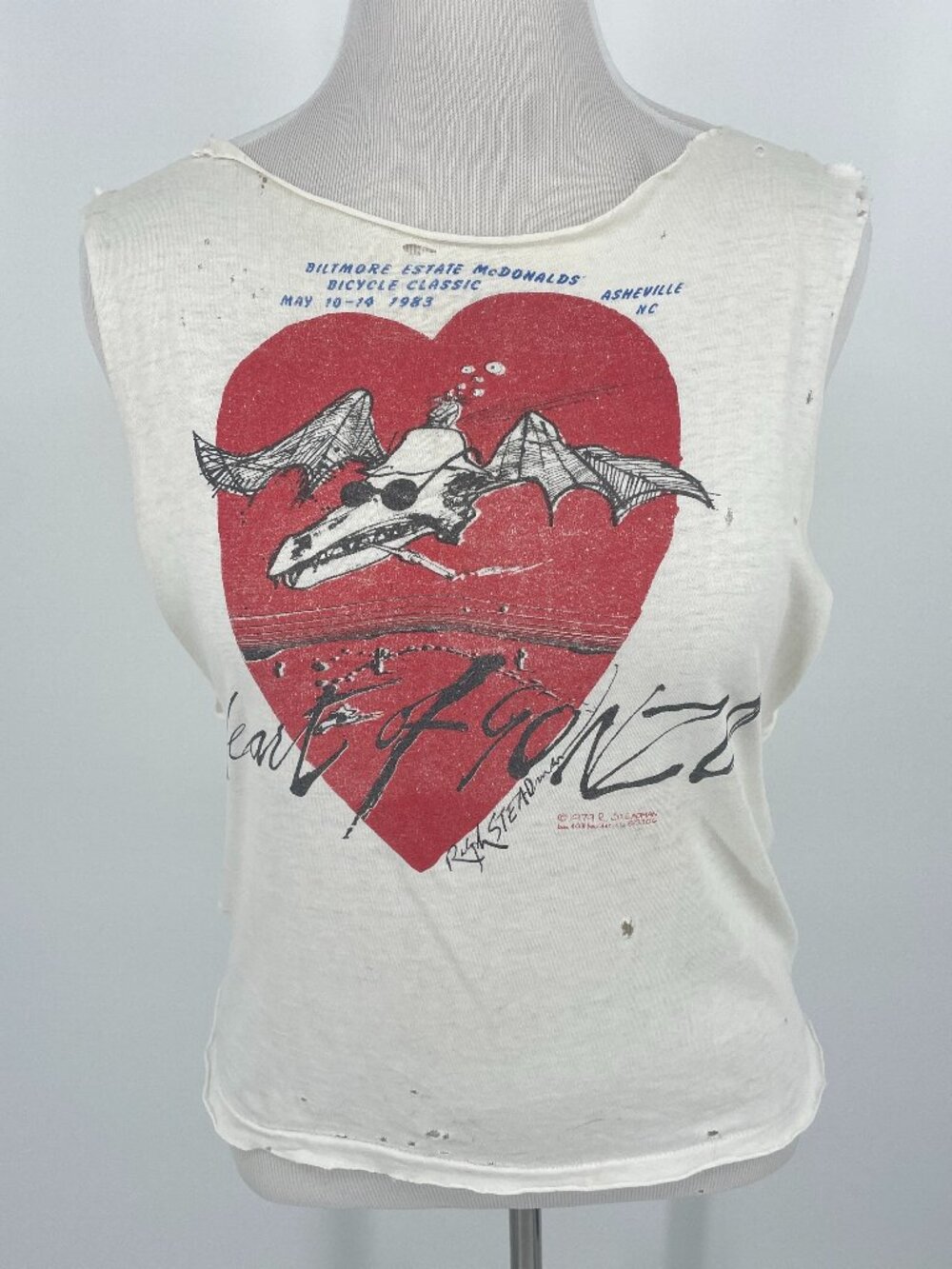 RARE Vintage 1983 Ralph Steadman Heart of Gonzo Tee